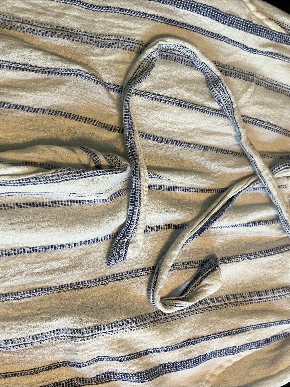 Indigo Rein White and Blue Striped Cotton Wrap